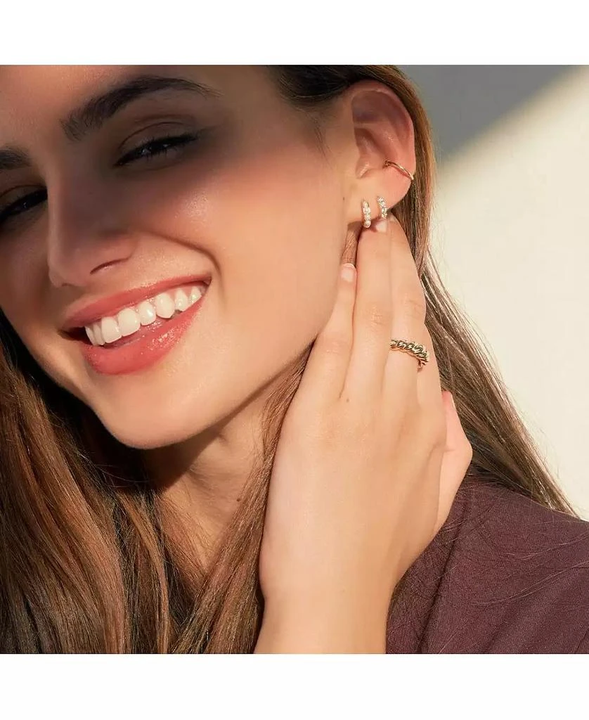 Ana Luisa Pearl Huggie Hoops - Ashley 4