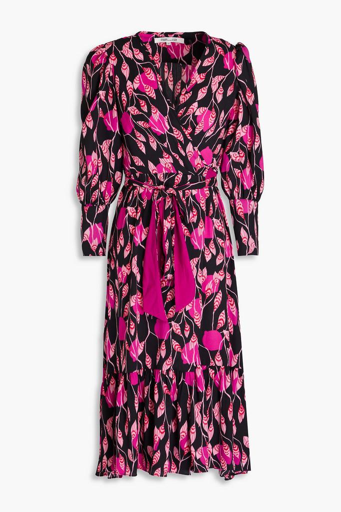 Diane von Furstenberg Blade printed crepe midi wrap dress