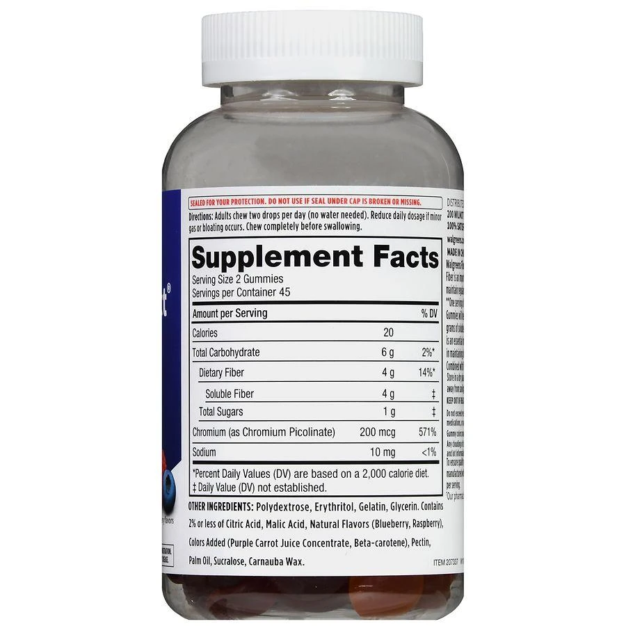 Walgreens Fiber Select Gummies Natural Mixed Berry 3