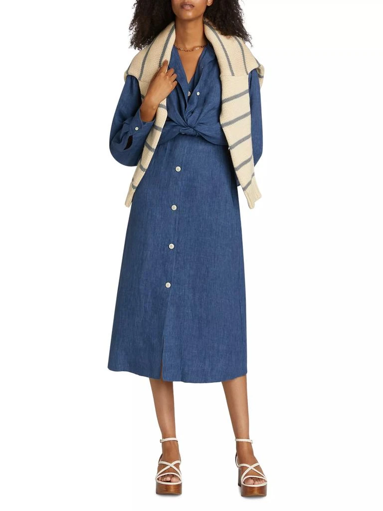 Jenni Kayne Relaxed Silk Oversized Button-Up Shirt 2