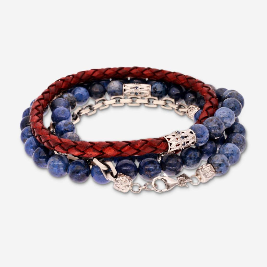 Armenta Armenta Grey Sterling Silver Sodalite Bracelet 20831