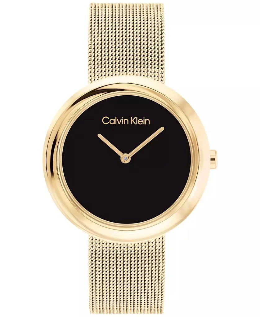 Calvin Klein Gold-Tone Mesh Bracelet Watch 34mm 1
