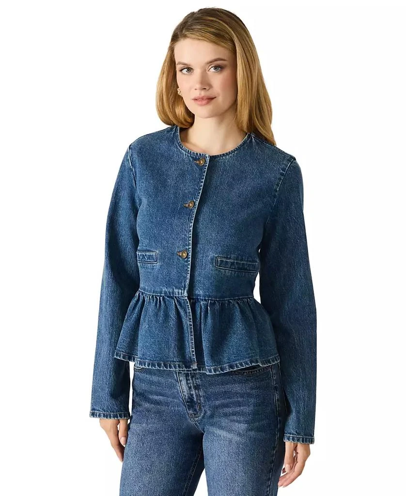 Steve Madden Women's Abigale Collarless Button Front Blazer 1