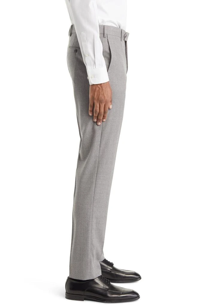 Zanella Parker Flat Front Stretch Wool Flannel Trousers 3