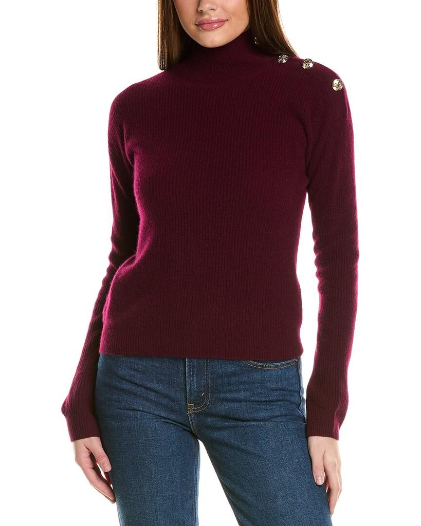 button shoulder sweater women's