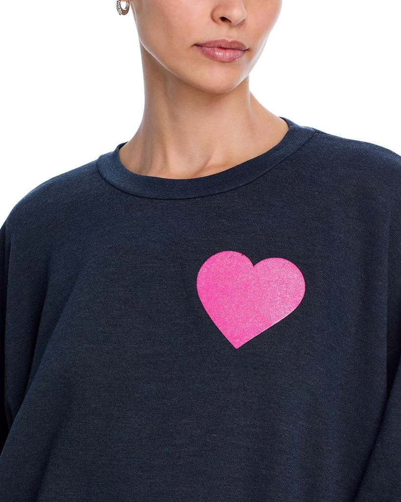 Aviator Nation Glitter Heart Sweatshirt 4