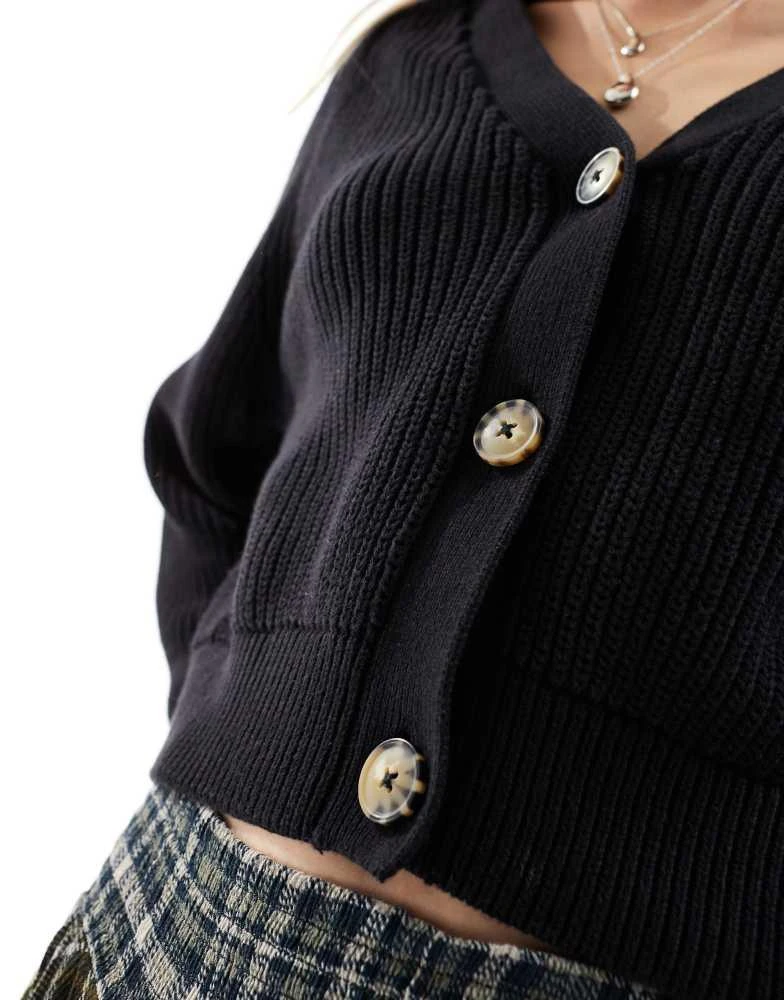 Monki Monki knit cardigan in black 3