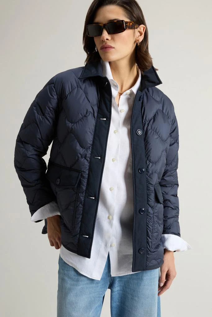Woolrich Microfiber Heritage Jacket - Women - Blue 4