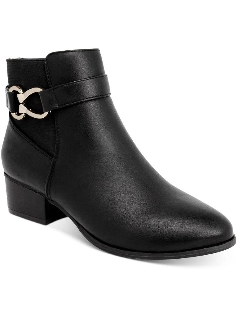 Karen Scott Nadine Womens Faux Leather Ankle Ankle Boots 5