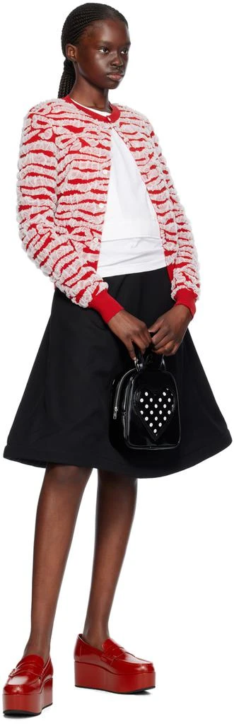 Comme des Garcons Black Synthetic Patent Leather Bag 4