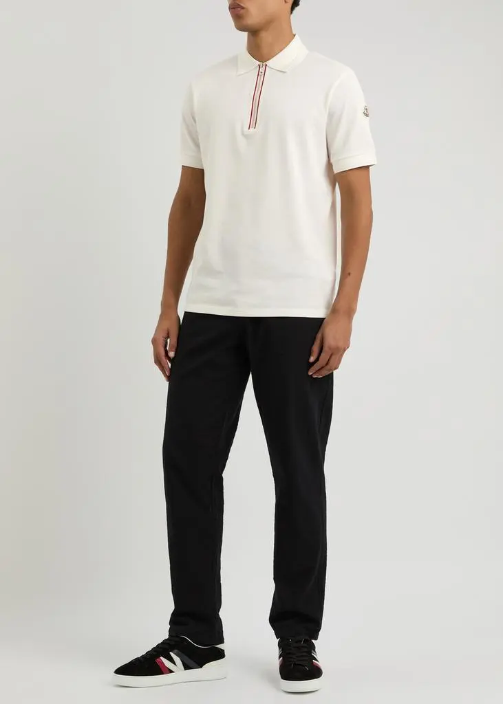 Moncler Half-zip piqué cotton shirt 4