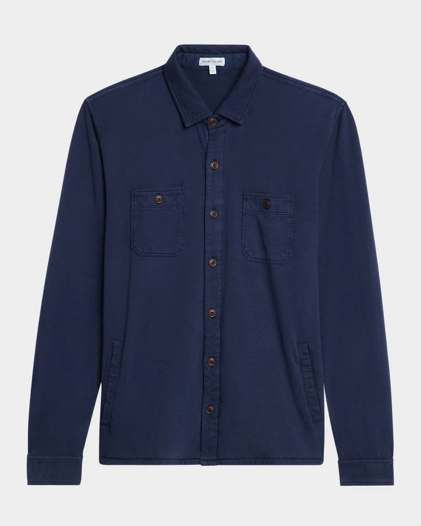 Peter Millar Men's Lava Wash Fleece Knit Shirt Jacket 1