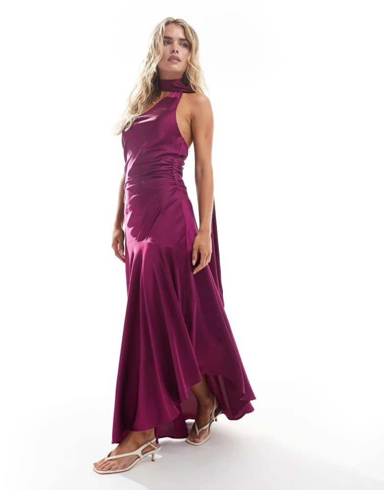 petite evening maxi dresses La Femme Purple Sequin Homecoming Dress main image 0