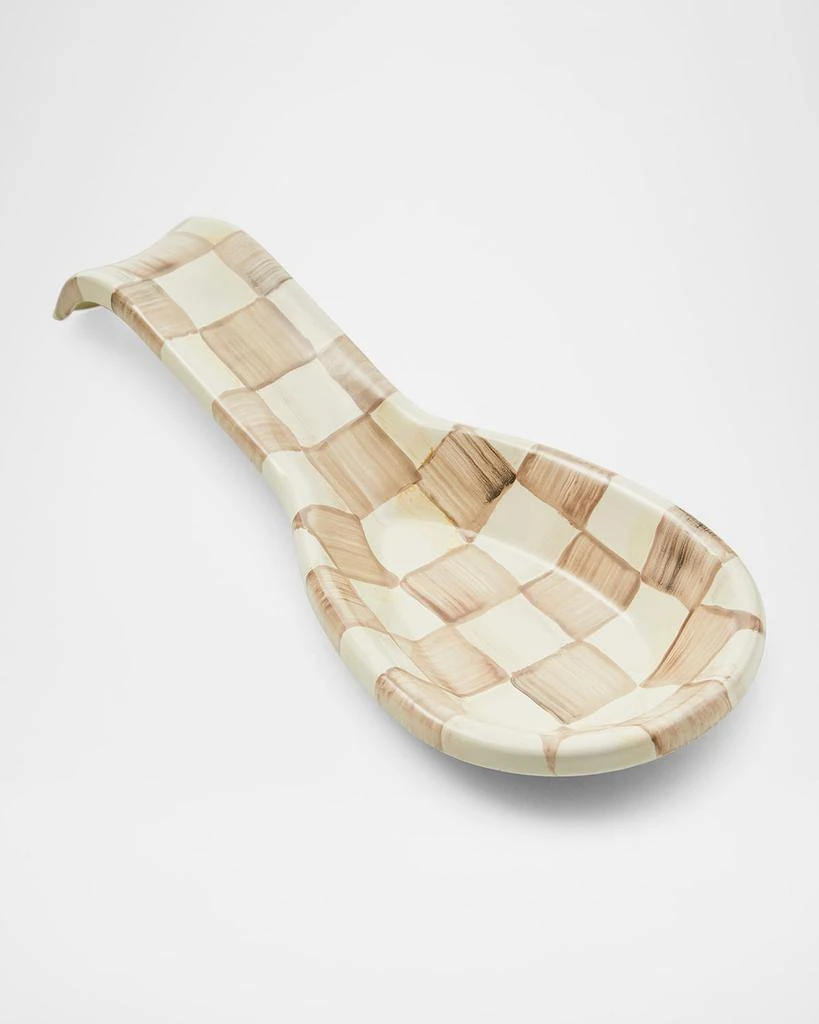 MacKenzie-Childs Mocha Check Spoon Rest 3