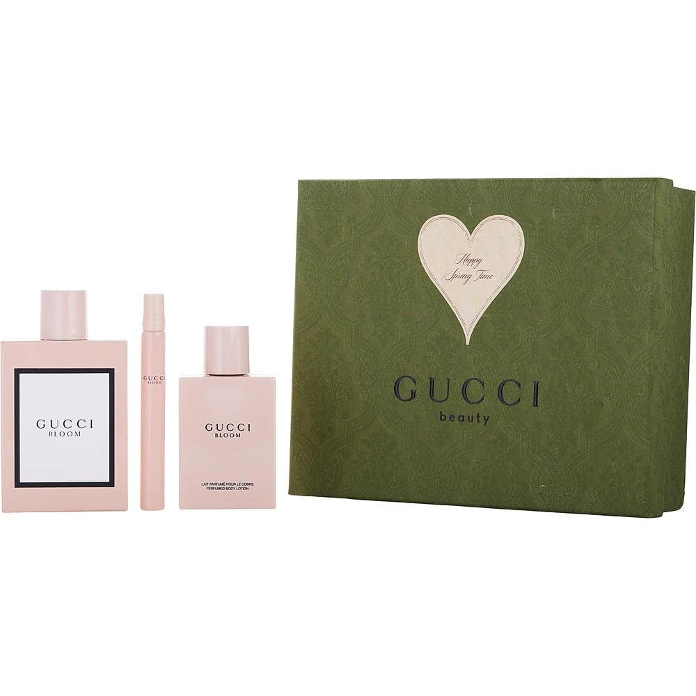 Gucci Bloom By  Eau De Parfum Spray 3.3 Oz & Body Lotion 3.4 Oz & Eau De Parfum Spray 0.34 Oz Mini Women 1