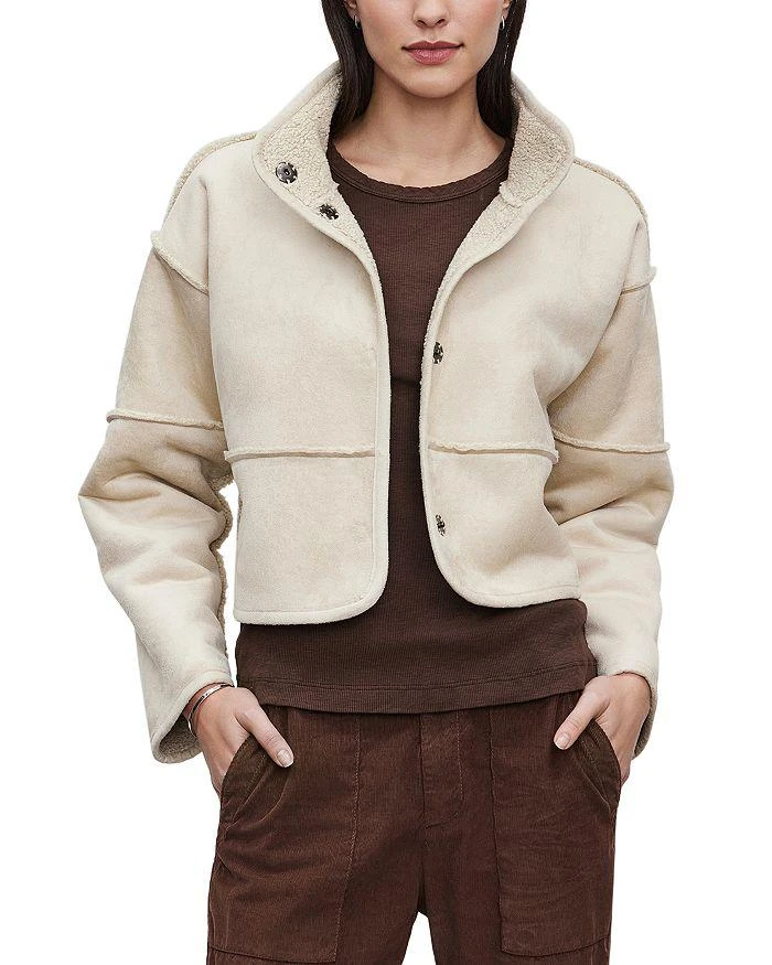 Velvet by Graham & Spencer Kelly Reversible Faux Shearling Cropped Jacket 5