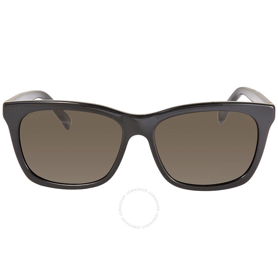Gucci Brown Rectangular Men's Sunglasses GG0449S00156