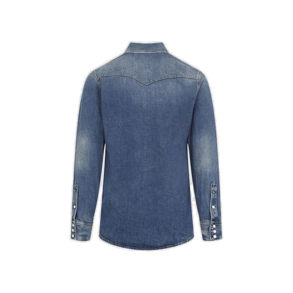 Givenchy Givenchy Logo Embroidered Buttoned Denim Shirt 2