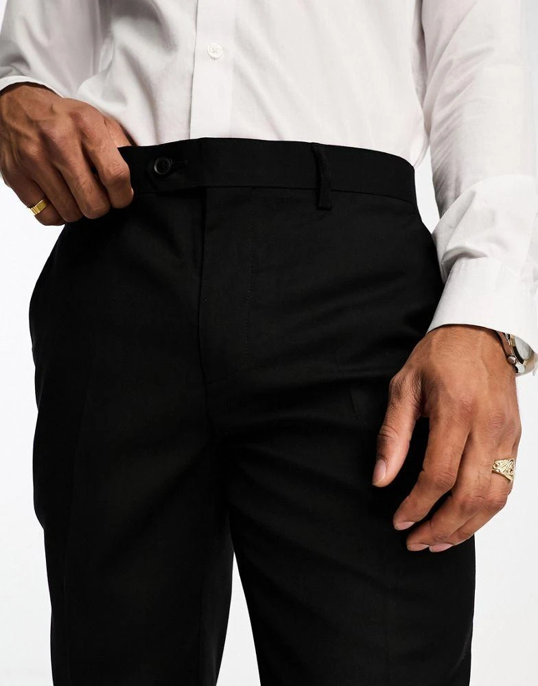 Devils Advocate Devils Advocate skinny fit black tux trouser 2