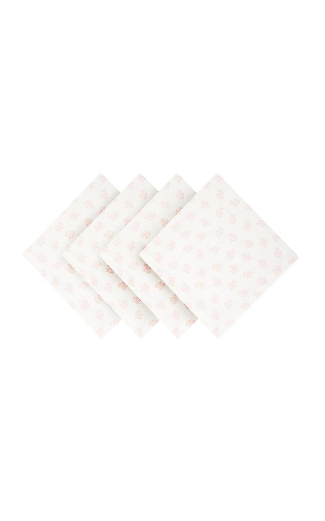 MoDA Moda Domus - Sister Parish For Moda Domus; Set-of-Four Dolly Linen Napkins - Pink - Moda Operandi