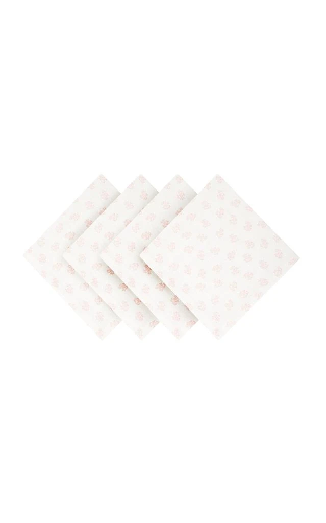 MoDA Moda Domus - Sister Parish For Moda Domus; Set-of-Four Dolly Linen Napkins - Pink - Moda Operandi 1