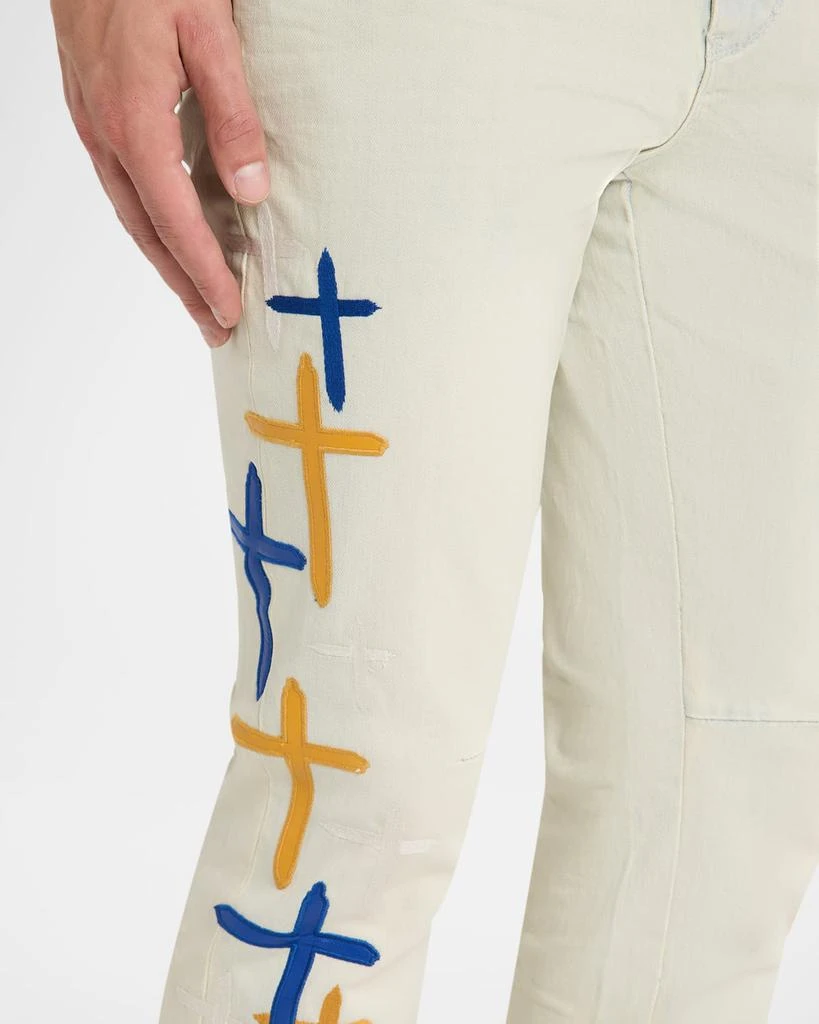 RTA Men's Bryant Embroidered Skinny Jeans 5