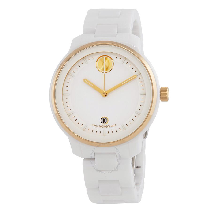 Movado BOLD Verso Quartz White Dial Unisex Watch 3600934