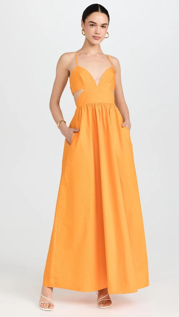 Susana Monaco Poplin Cut Out Open Back Dress 6