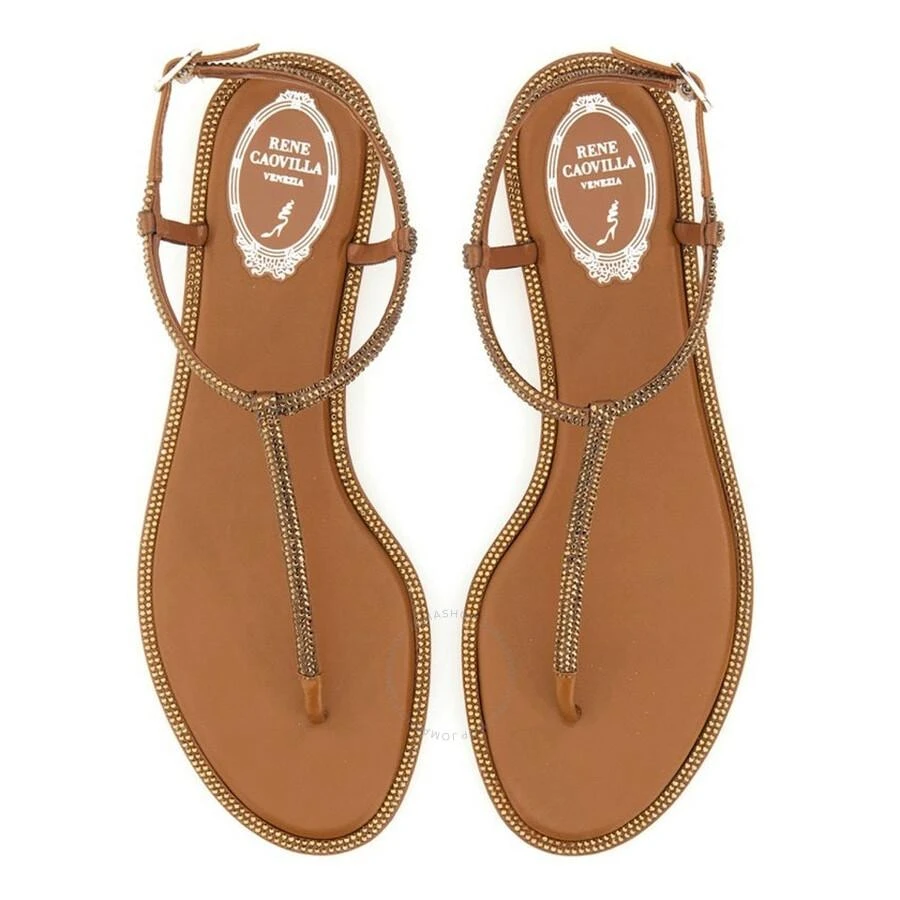 Rene Caovilla Diana Crystal Flat Sandals 3