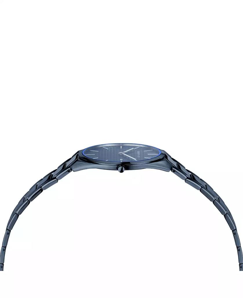 Bering Men's Ultra Slim Blue Stainless Steel Bracelet Watch 40mm