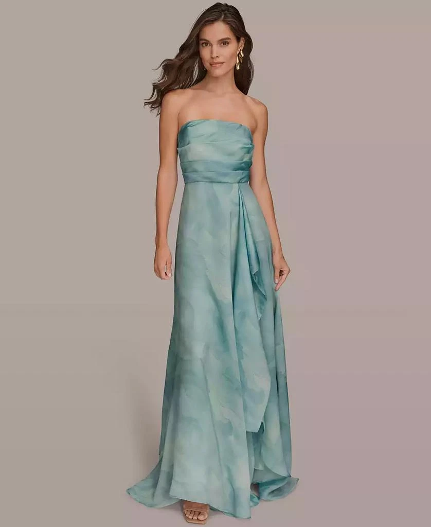 donna karan evening dresses Vintage 90's Donna Karan Sapphire Silk Grecian Gown