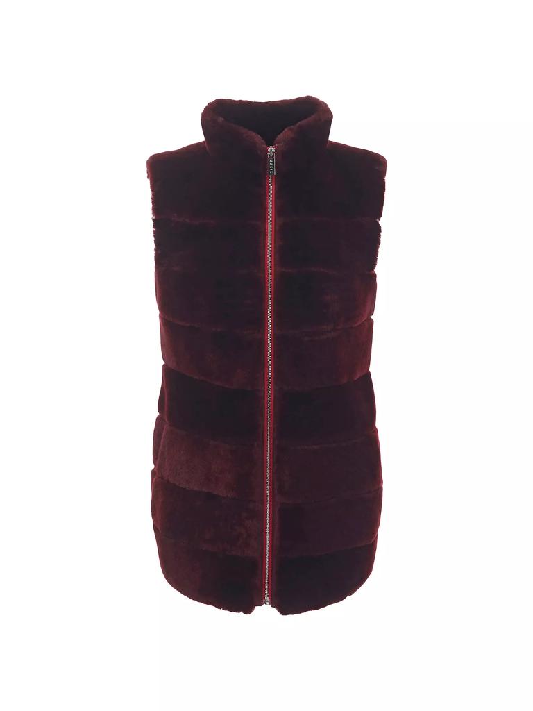 Gorski Shearling Lamb Vest With Quilted Back