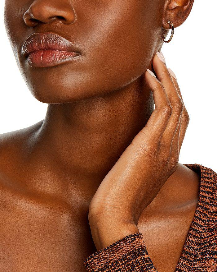 Bloomingdale's Segmented Small Hoop Earrings in 14K Yellow Gold , Italy Campaign