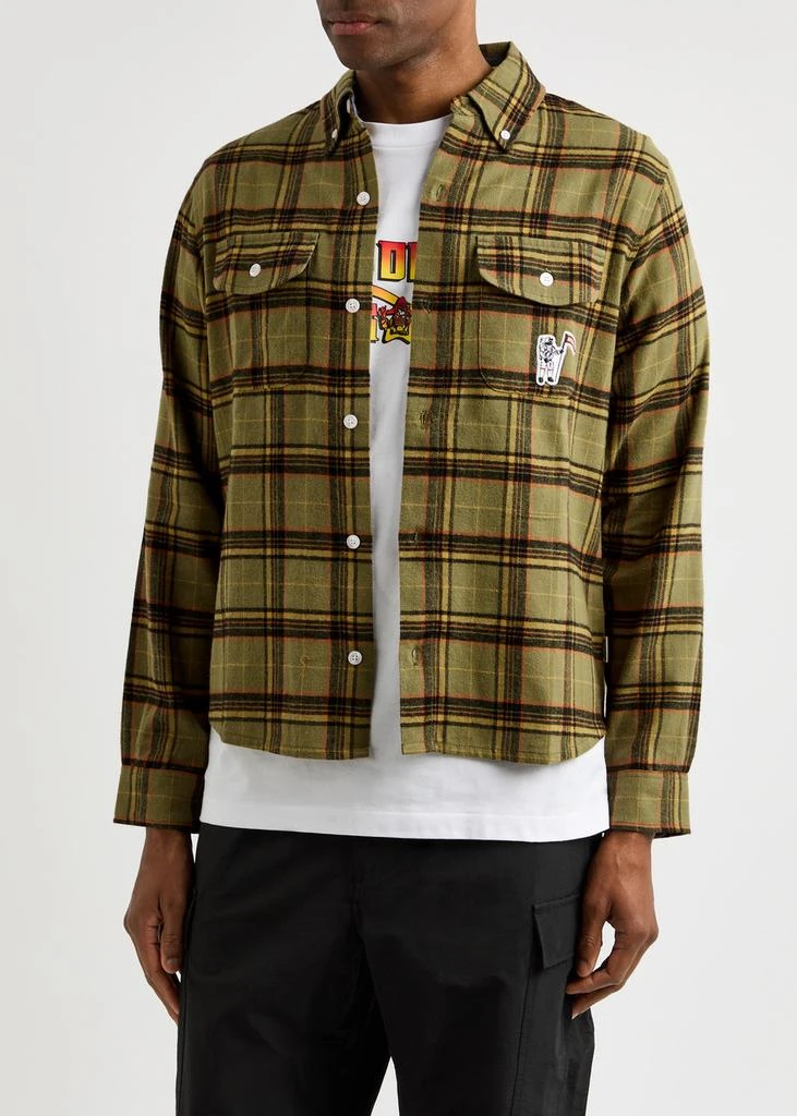 Billionaire Boys Club Logo checked flannel shirt  2