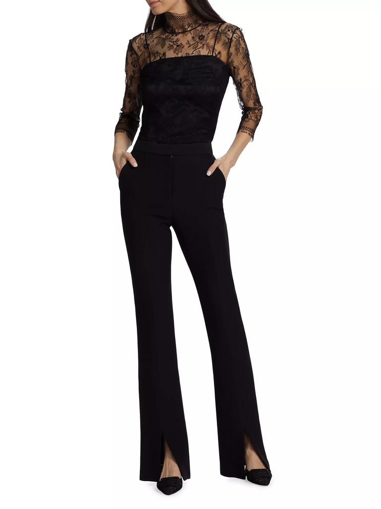 Adam Lippes Louisa Wool Slit Pants