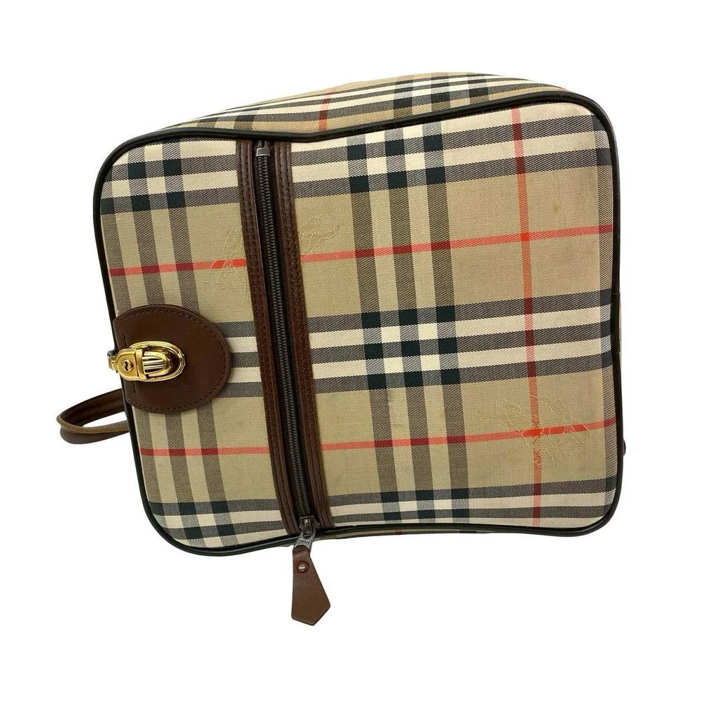 Burberry s Nova Check Canvas Leather Boston Bag 6
