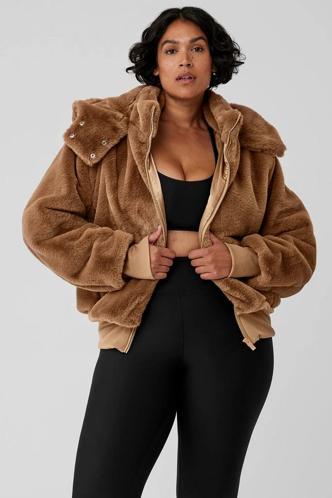 Alo Faux Fur Foxy Jacket - Toasted Almond 6