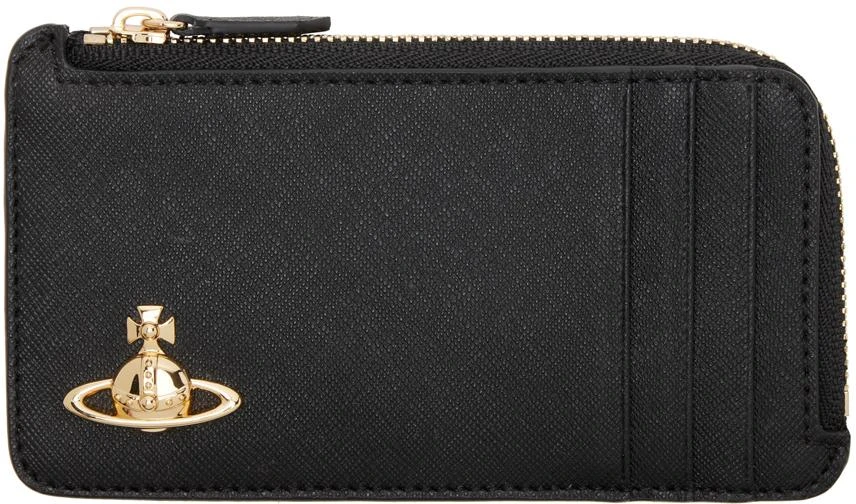 Vivienne Westwood Black Zip Card Holder 1