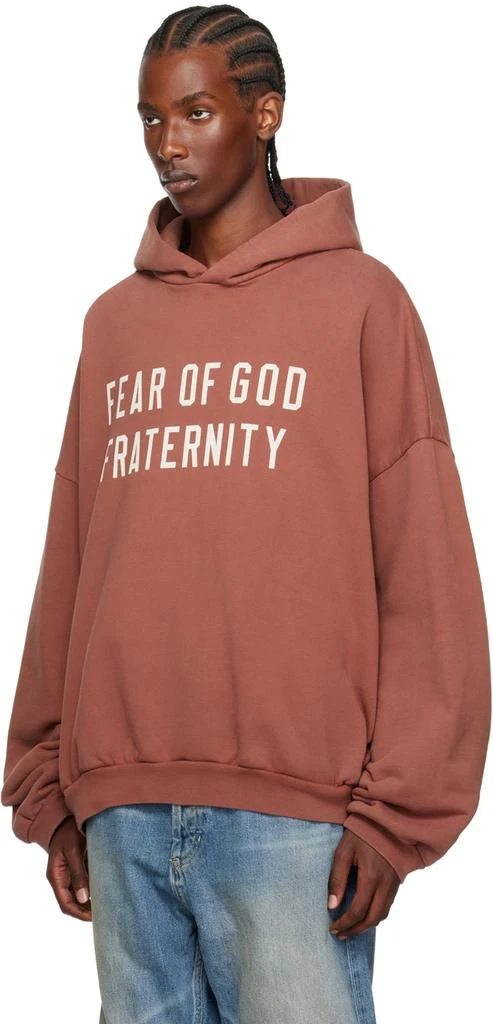 Essentials Burgundy Heavyweight Hoodie 4