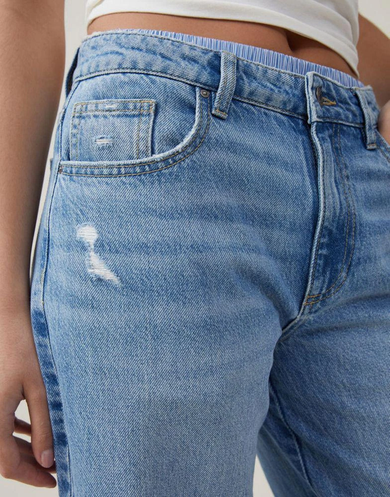Cotton:On Cotton:On Relaxed wide jean in breeze blue worn 2