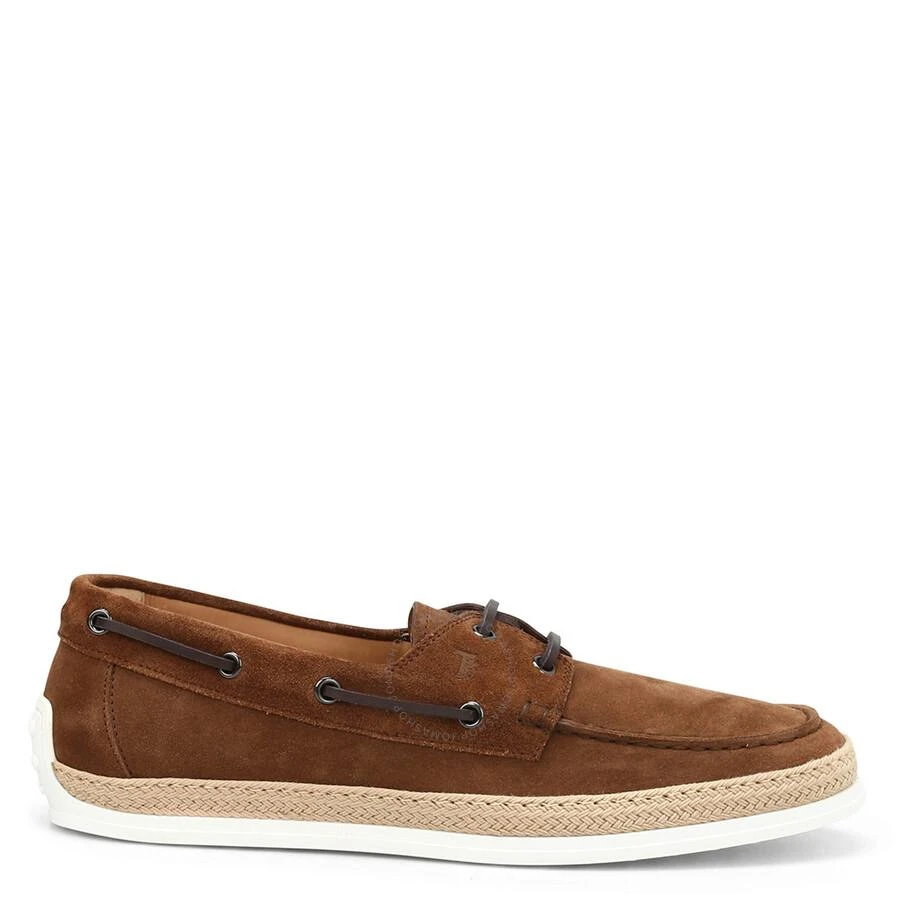 Tod's Men's Gomma Braided Jute Suede Loafers 1