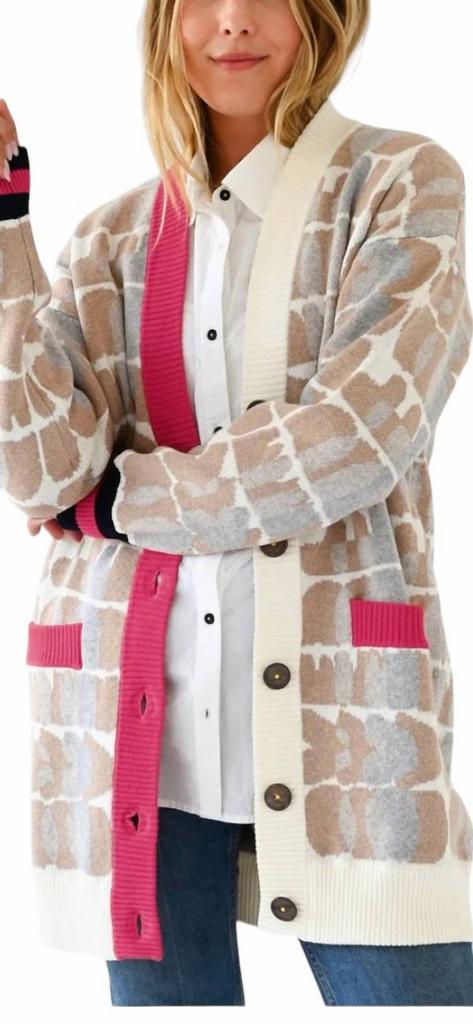 KERRI ROSENTHAL Jayney Cardigan In Loved Multi