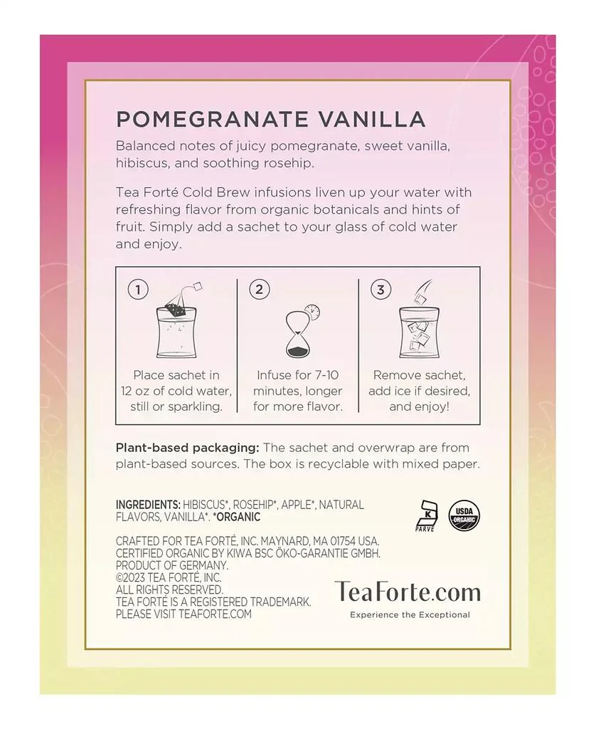 Tea Forte Cold Brew Duo and Poom Cup Tea Bundle, 4 Piece 3