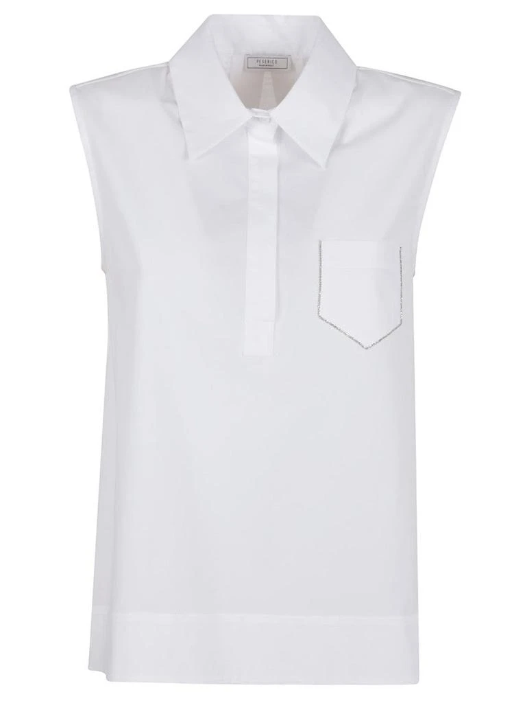 Peserico Sleek Trapezoid Polo Shirt With Masculine Collar 1