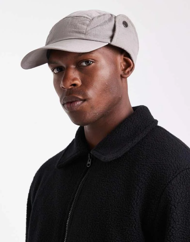 ASOS ASOS DESIGN trapper cap in grey ripstop