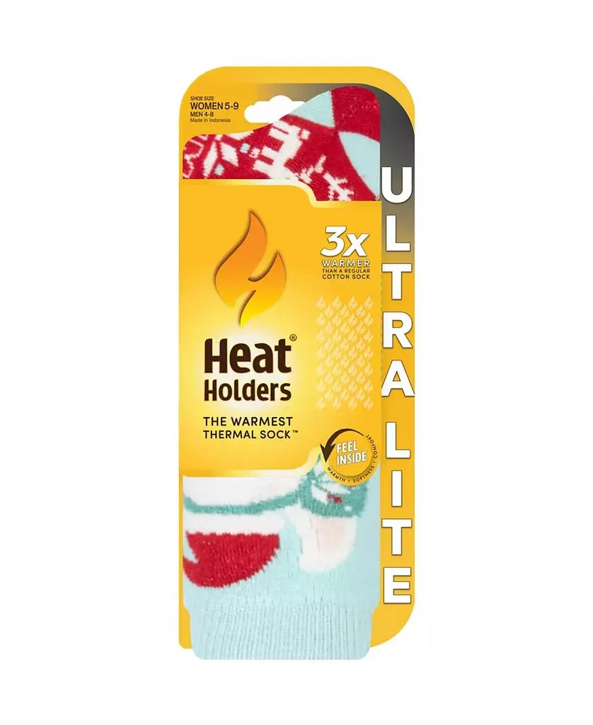 Heat Holders Ultra Lite Ellen Festive Cozy Alpaca Crew Socks 2