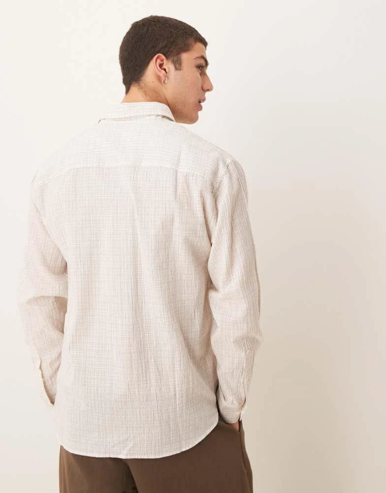 Abercrombie & Fitch Abercrombie & Fitch long sleeve plaid shirt in grey check 4