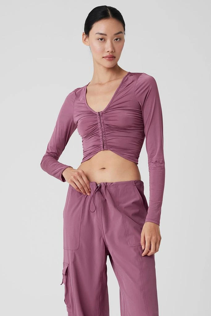 Alo Standout Long Sleeve - Soft Mulberry 1