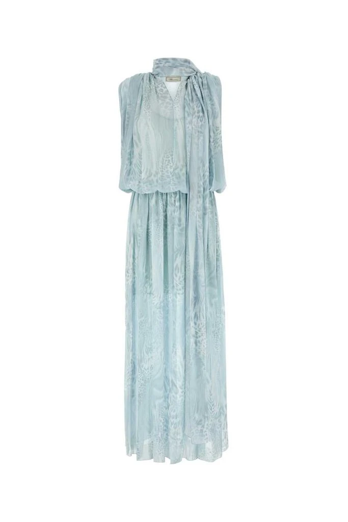 chinese dress ladies Blumarine Leopard Print Silk Chiffon Dress  The Kit Vintage