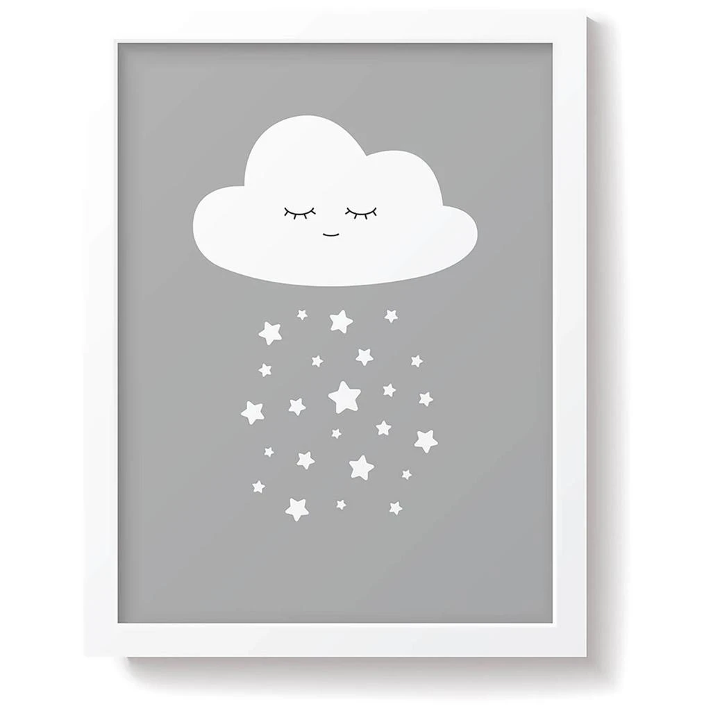 The Hut Snüz Cloud Nursery Print - Grey 1